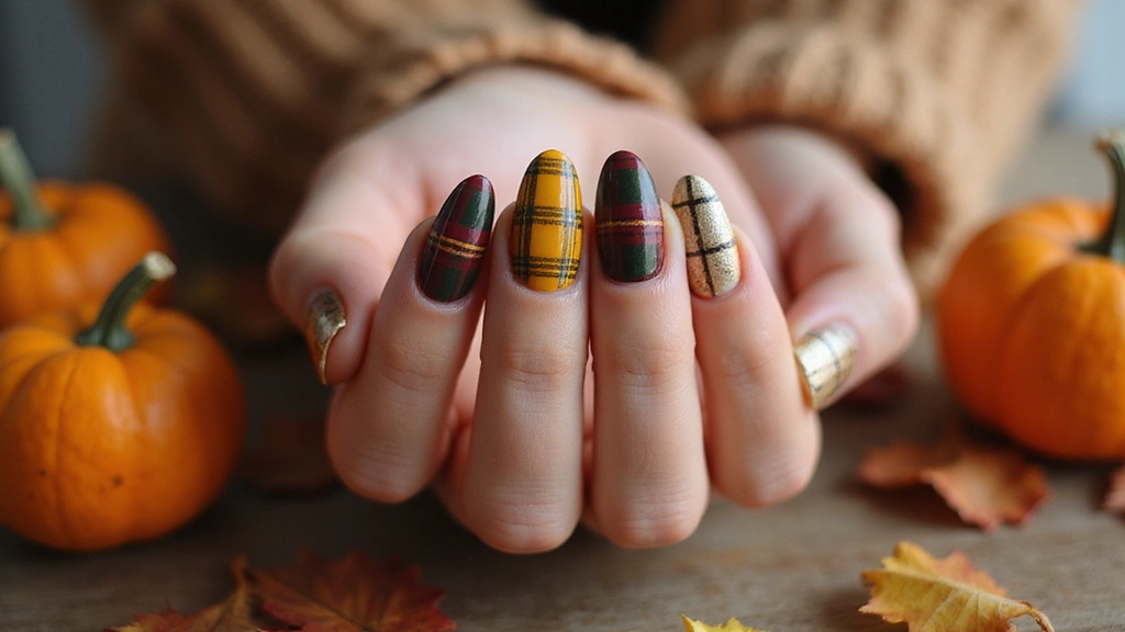 28 Plaid Nail Art Styles to Bring Sweater Weather Vibes