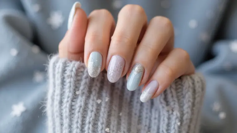 28 Subtle Glitter Nail Ideas for Winter Glam