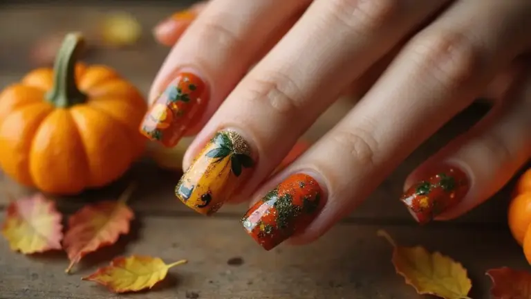 29 Cozy Fall Pumpkin Nail Ideas to Try This October