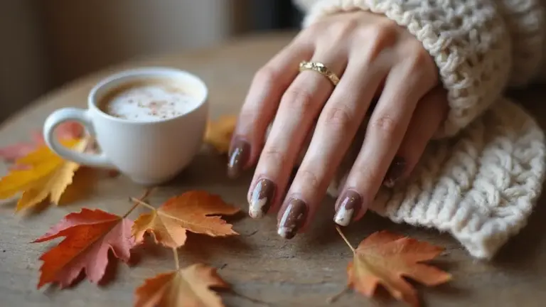 30 Delicious Chocolate Latte Nails for Autumn