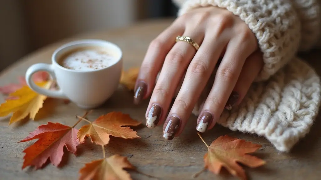 30 Delicious Chocolate Latte Nails for Autumn