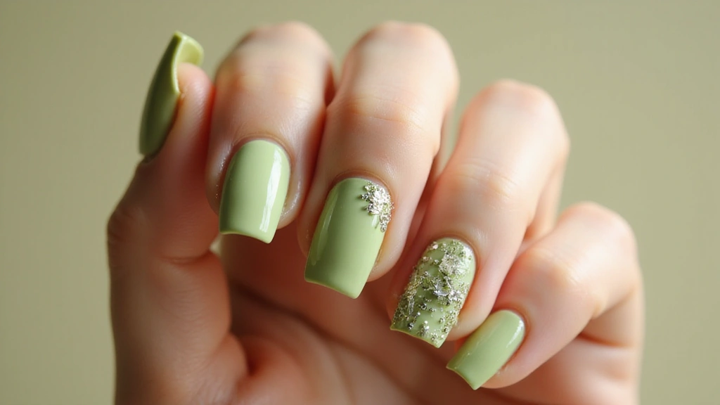 31 Square Pistachio Green Nails That Stand Out